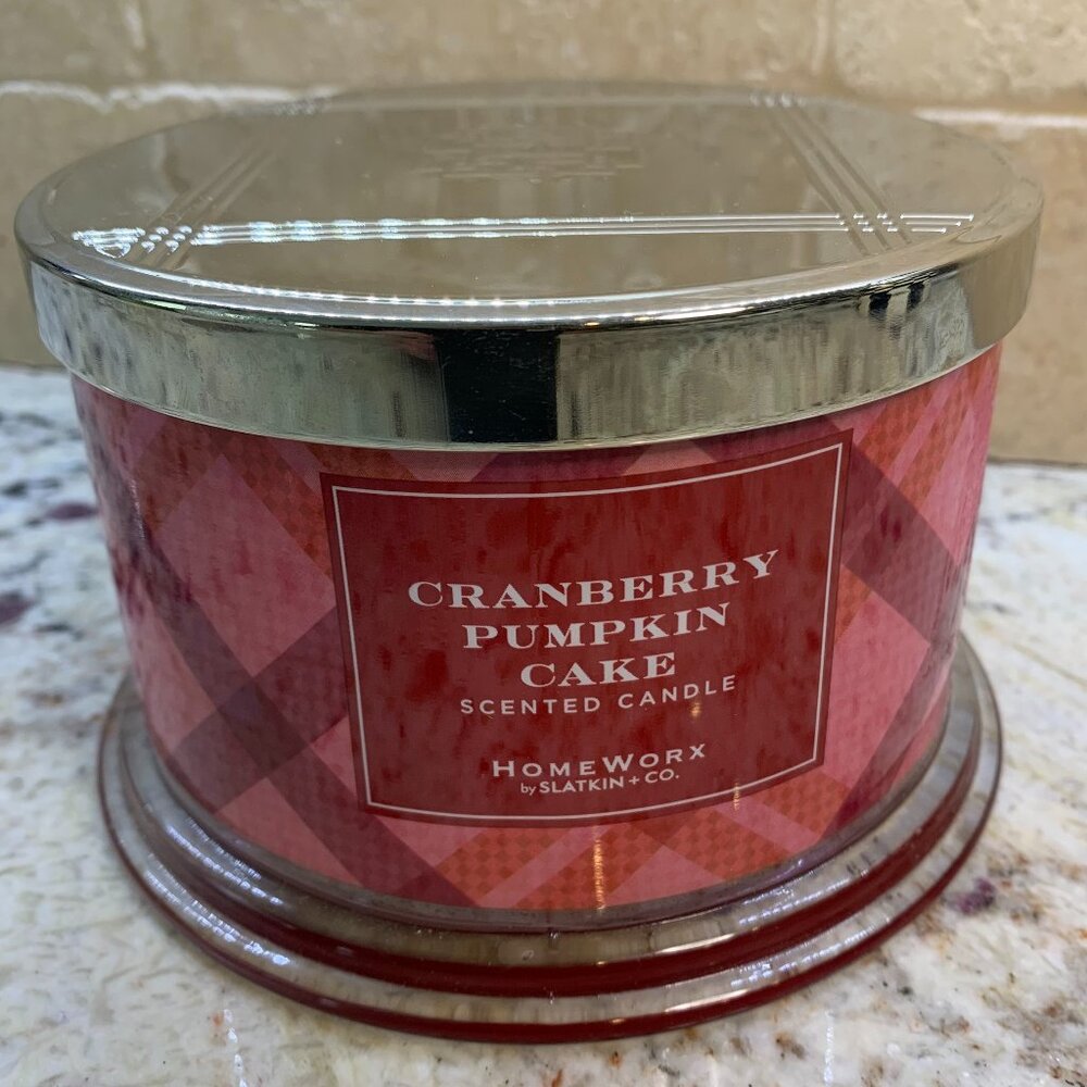 HomeWorx by Harry Slatkin Cranberry Pumpkin Scented 4-Wick Candle 18oz